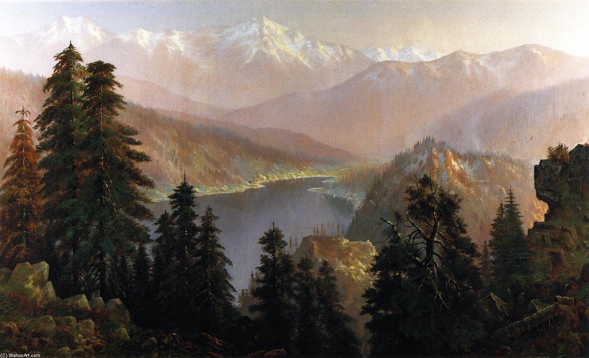 WikiOO.org - Encyclopedia of Fine Arts - Schilderen, Artwork Edwin Deakin - Donner Lake from the Summit