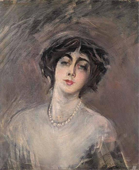 Wikioo.org - The Encyclopedia of Fine Arts - Painting, Artwork by Giovanni Boldini - Donna Franca Florio