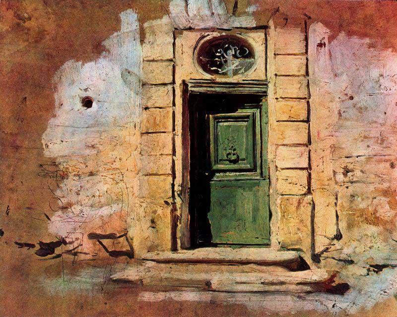 Wikioo.org - The Encyclopedia of Fine Arts - Painting, Artwork by Giovanni Boldini - Door in Montmartre