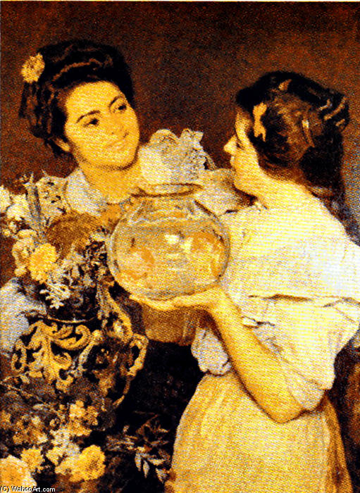 Wikioo.org - The Encyclopedia of Fine Arts - Painting, Artwork by José Jiménez Aranda - Dos Mujeres