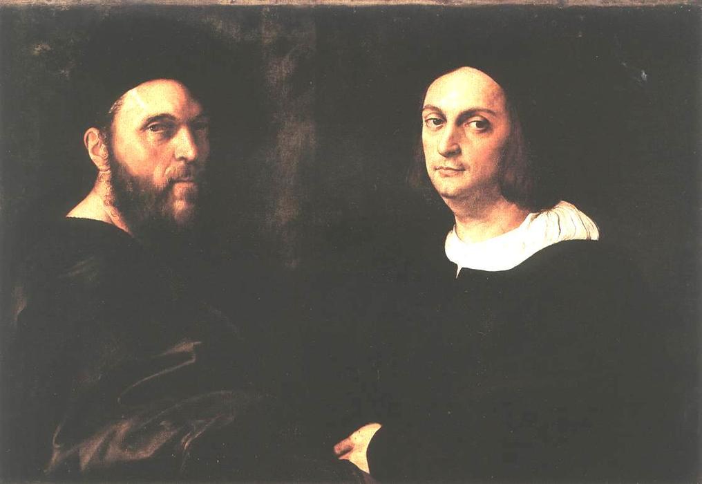 WikiOO.org - Enciklopedija dailės - Tapyba, meno kuriniai Raphael (Raffaello Sanzio Da Urbino) - Double Portrait