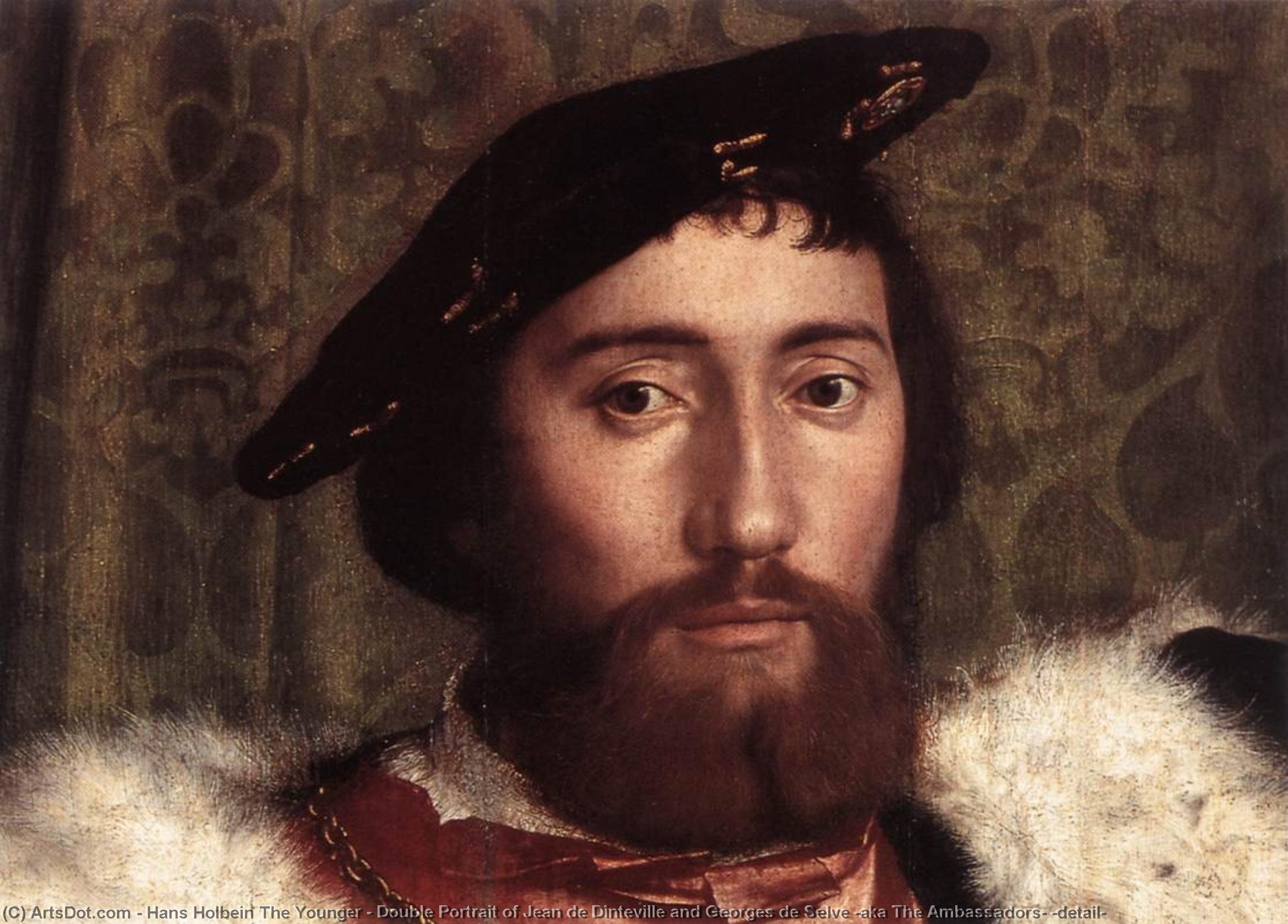 Wikioo.org – La Enciclopedia de las Bellas Artes - Pintura, Obras de arte de Hans Holbein The Younger - doble retrato de jean de dinteville y georges de selve ( también conocido como los embajadores ) [ detalle ]