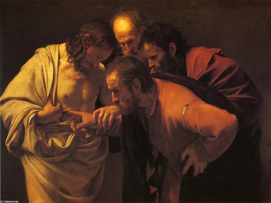 Wikioo.org – La Enciclopedia de las Bellas Artes - Pintura, Obras de arte de Caravaggio (Michelangelo Merisi) - Tomás el incrédulo