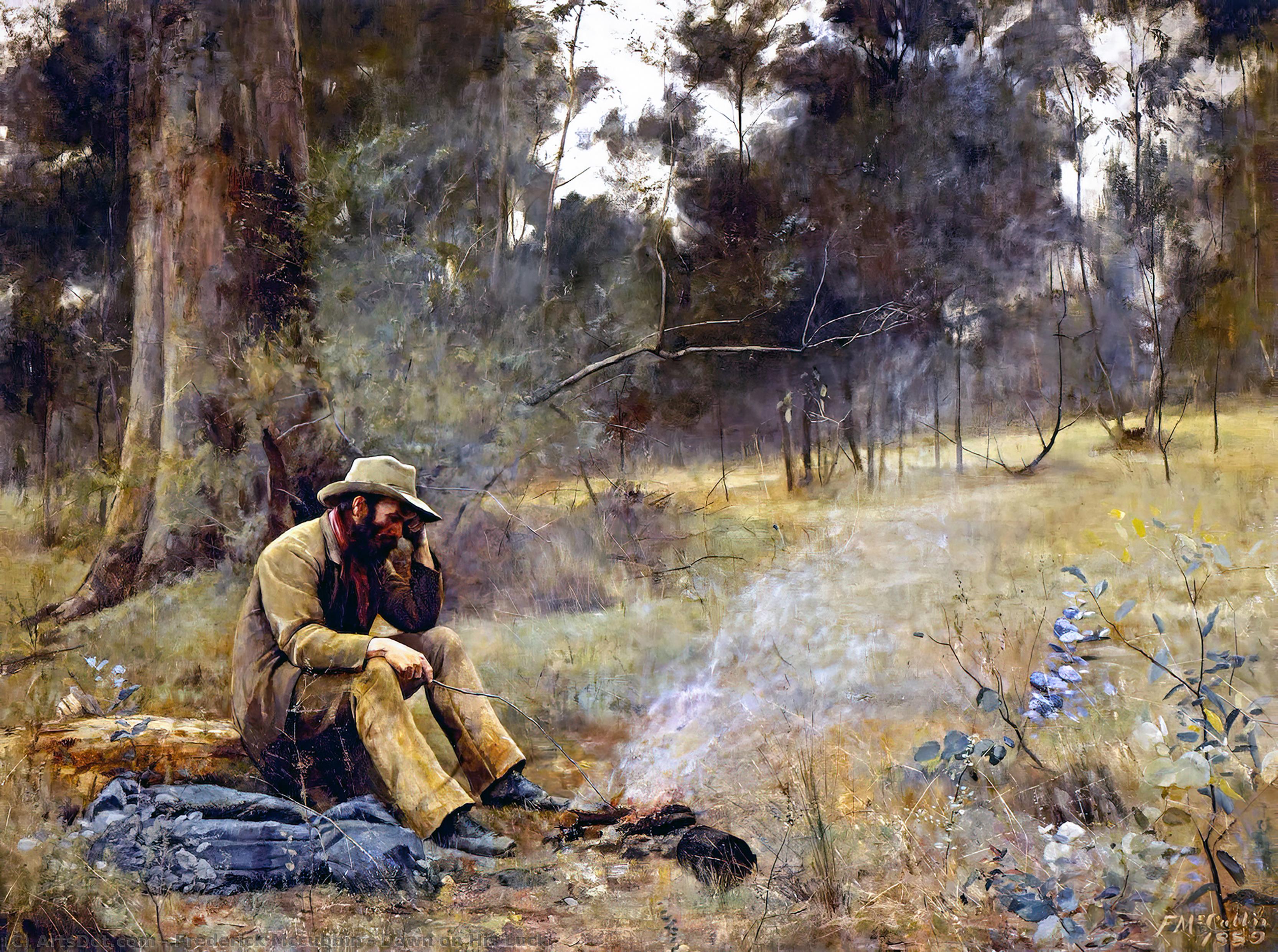 Wikioo.org - The Encyclopedia of Fine Arts - Painting, Artwork by Frederick Mccubbin - Down on His Luck