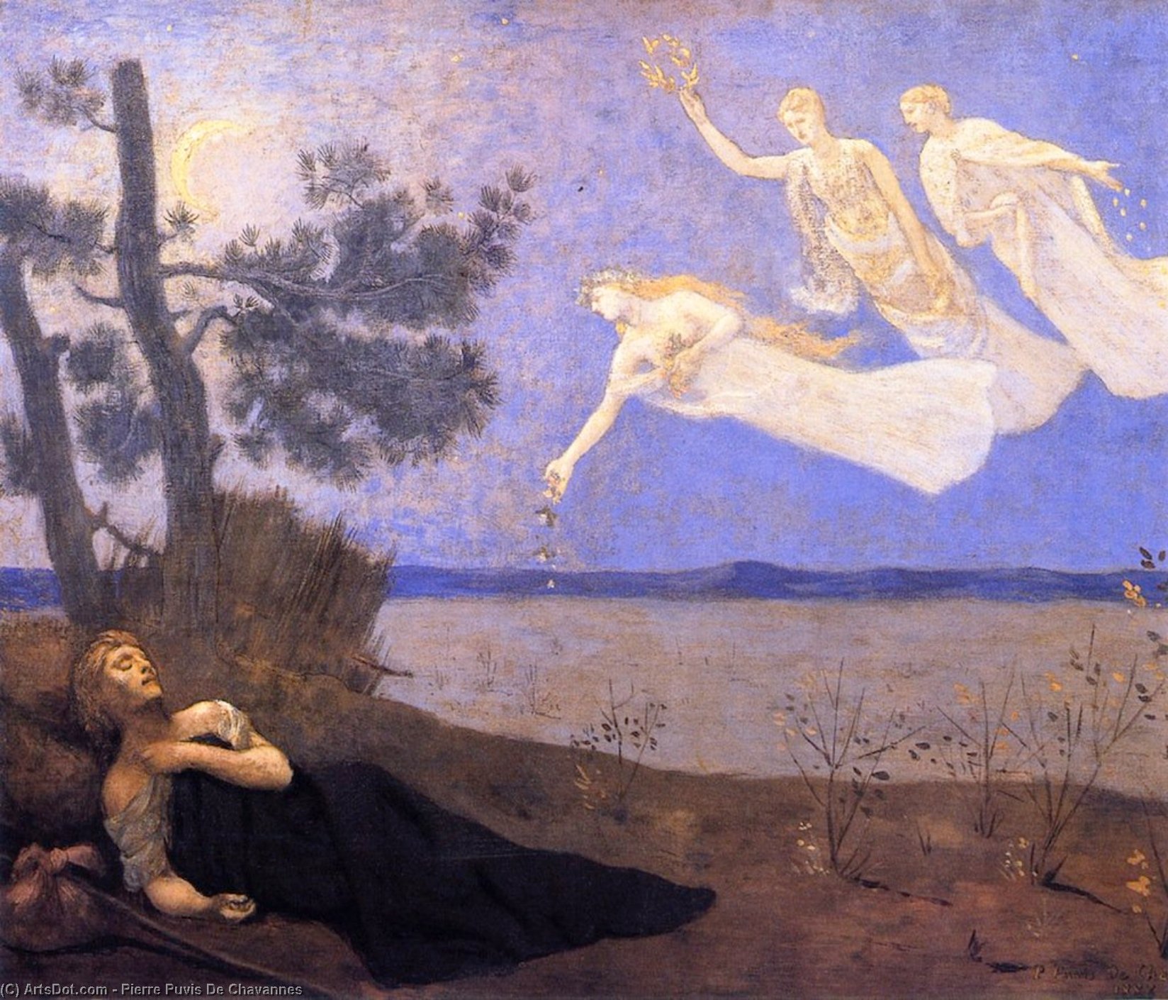 WikiOO.org - Enciklopedija dailės - Tapyba, meno kuriniai Pierre Puvis De Chavannes - The Dream