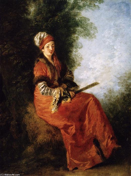 WikiOO.org - Encyclopedia of Fine Arts - Lukisan, Artwork Jean Antoine Watteau - The Dreamer