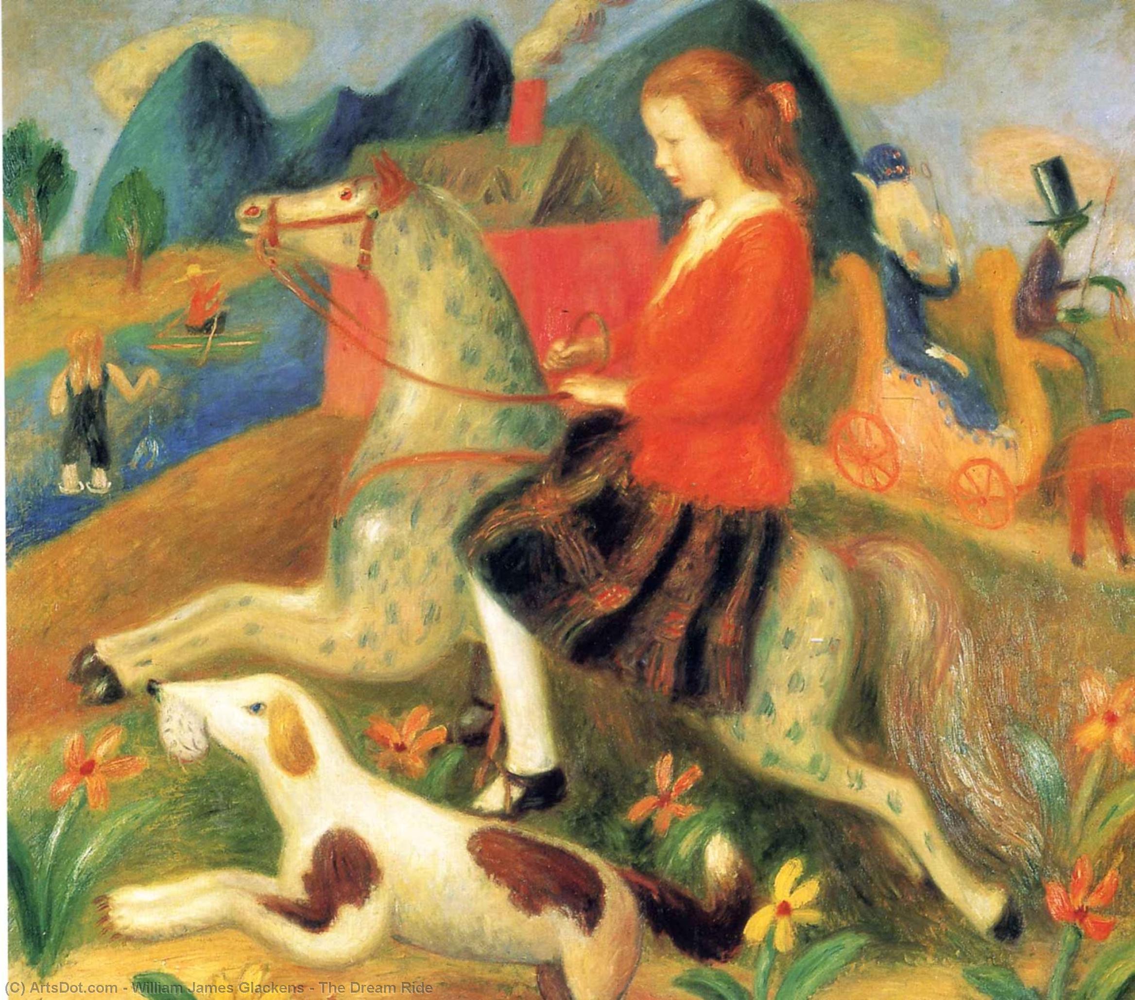 WikiOO.org - Encyclopedia of Fine Arts - Målning, konstverk William James Glackens - The Dream Ride