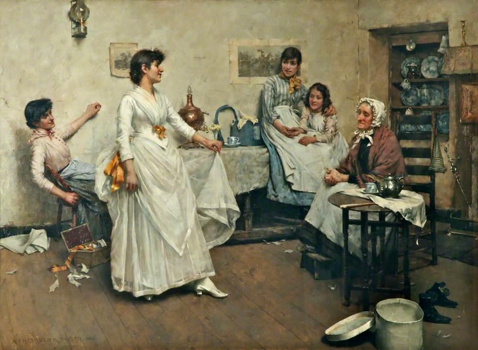 Wikioo.org - The Encyclopedia of Fine Arts - Painting, Artwork by Albert Chevallier Tayler - A Dress Rehearsal