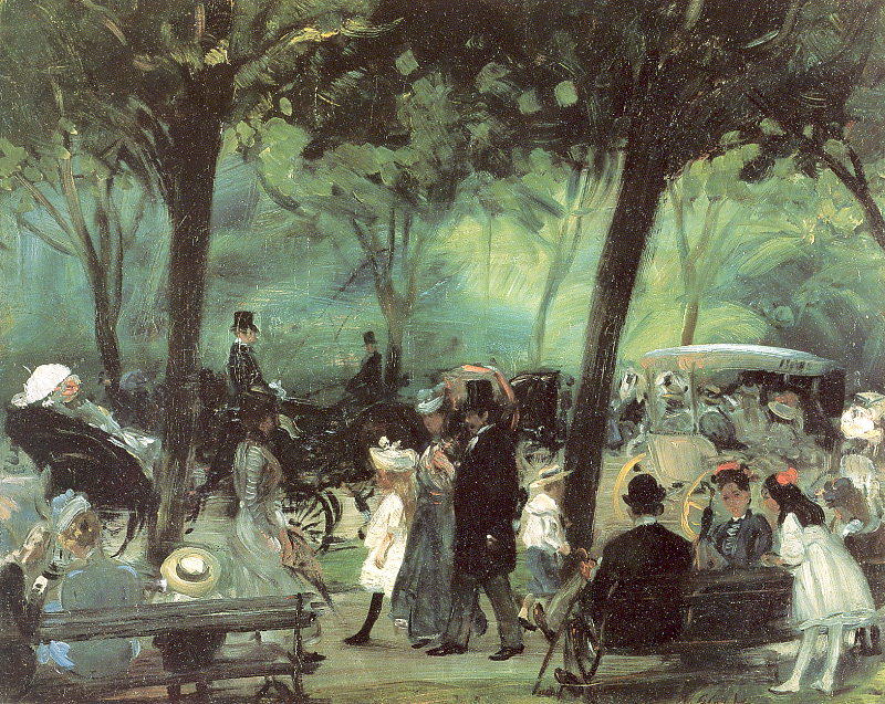 Wikioo.org - The Encyclopedia of Fine Arts - Painting, Artwork by William James Glackens - The Drive, Central Park