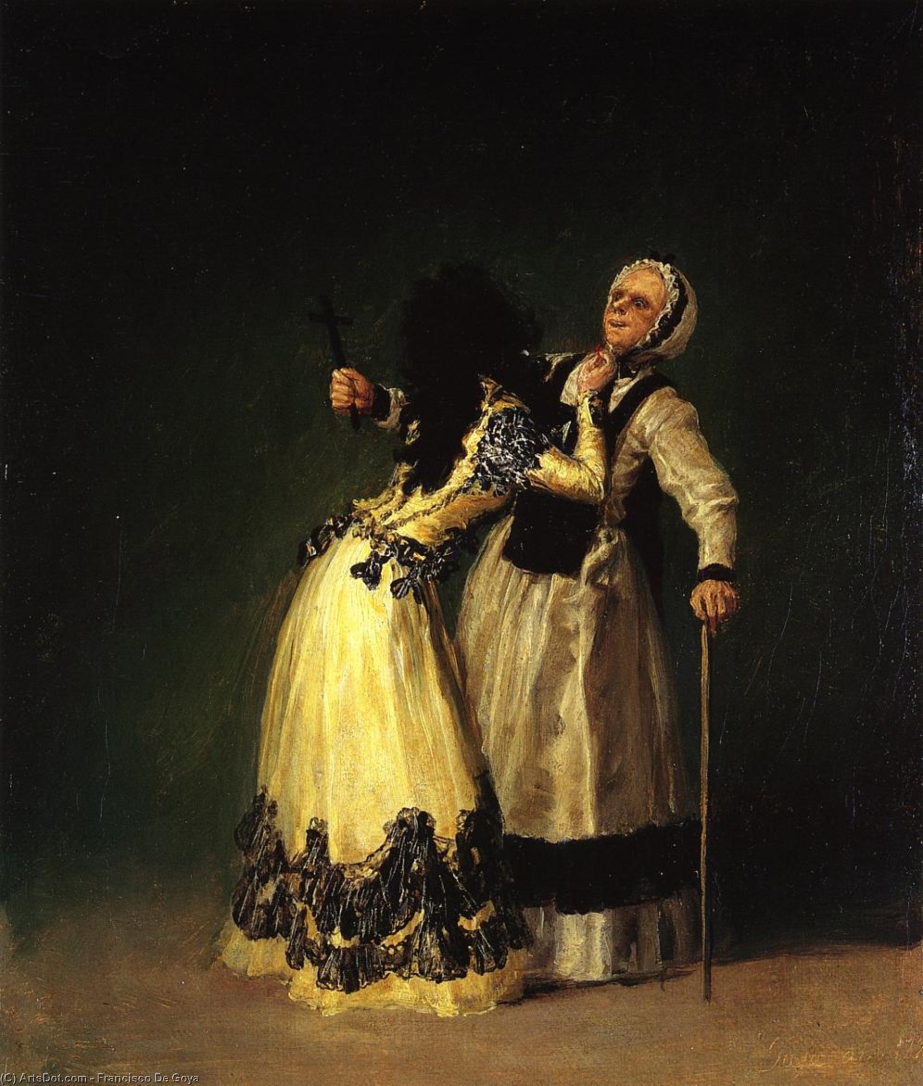 Wikioo.org - The Encyclopedia of Fine Arts - Painting, Artwork by Francisco De Goya - The Duchess of Alba and Her Duenna