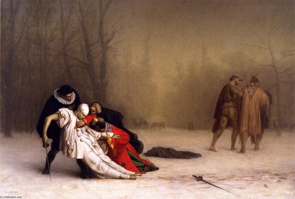 Wikioo.org - The Encyclopedia of Fine Arts - Painting, Artwork by Jean Léon Gérôme - Duel after the Masked Ball