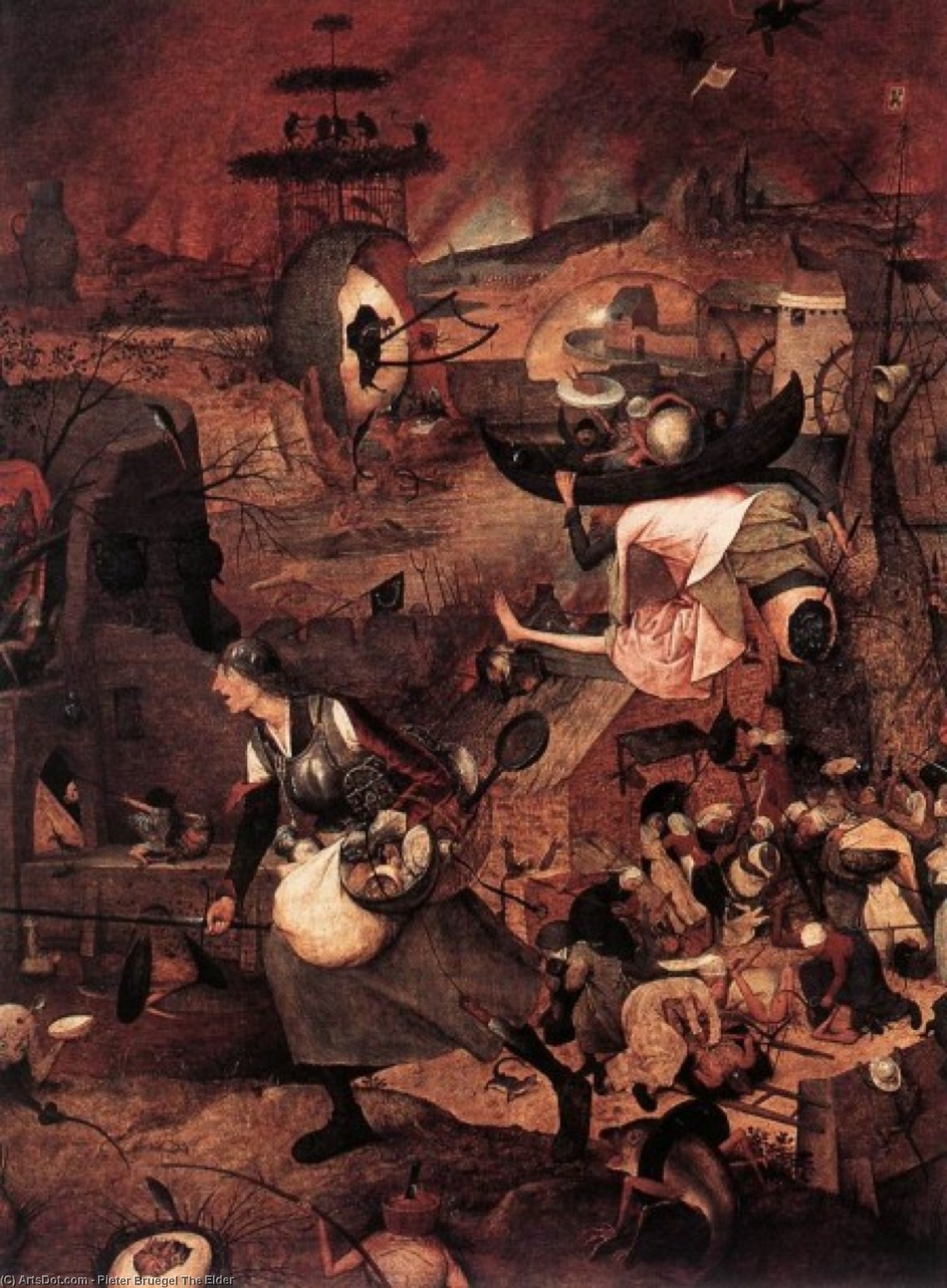 WikiOO.org - אנציקלופדיה לאמנויות יפות - ציור, יצירות אמנות Pieter Bruegel The Elder - Dulle Griet (detail)