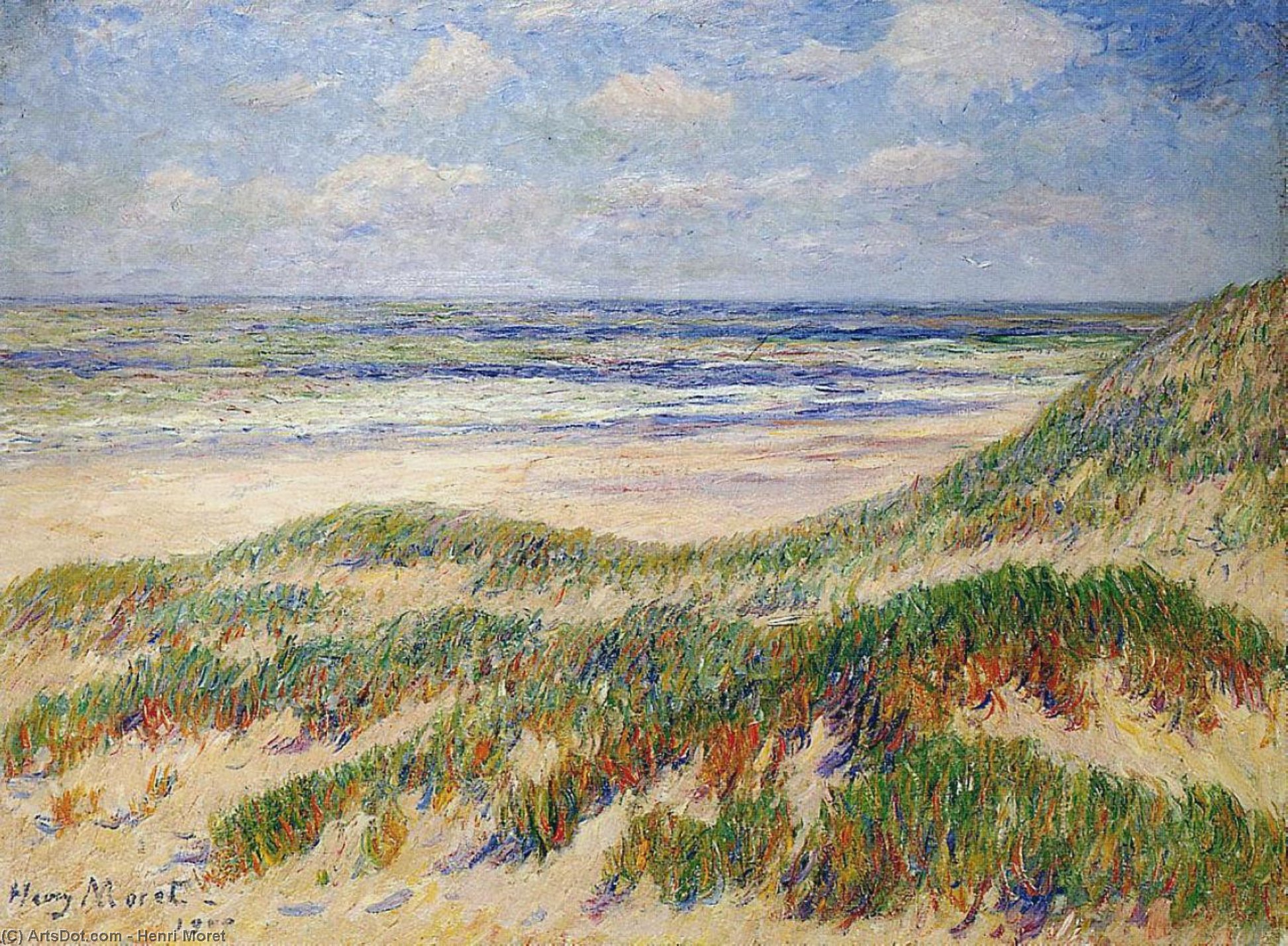Wikioo.org - The Encyclopedia of Fine Arts - Painting, Artwork by Henri Moret - The Dunes at Egmond, Holland