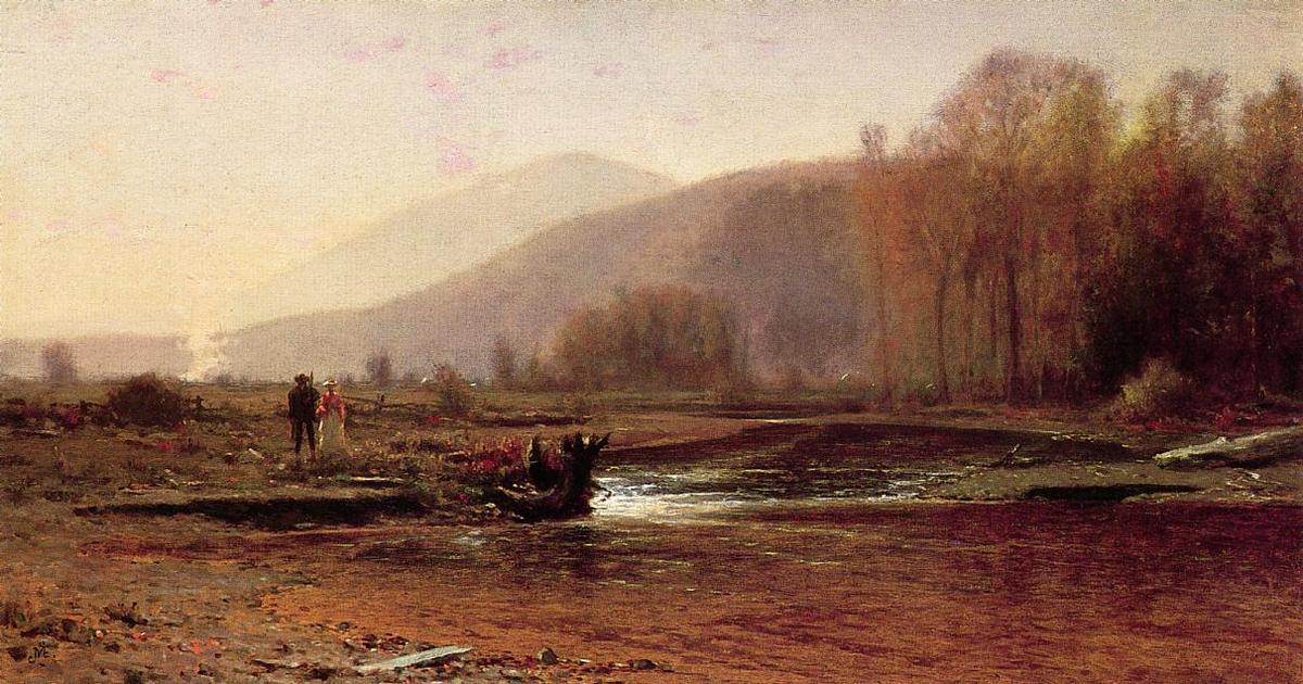 Wikioo.org - The Encyclopedia of Fine Arts - Painting, Artwork by Jervis Mcentee - Dusk in the Foothills