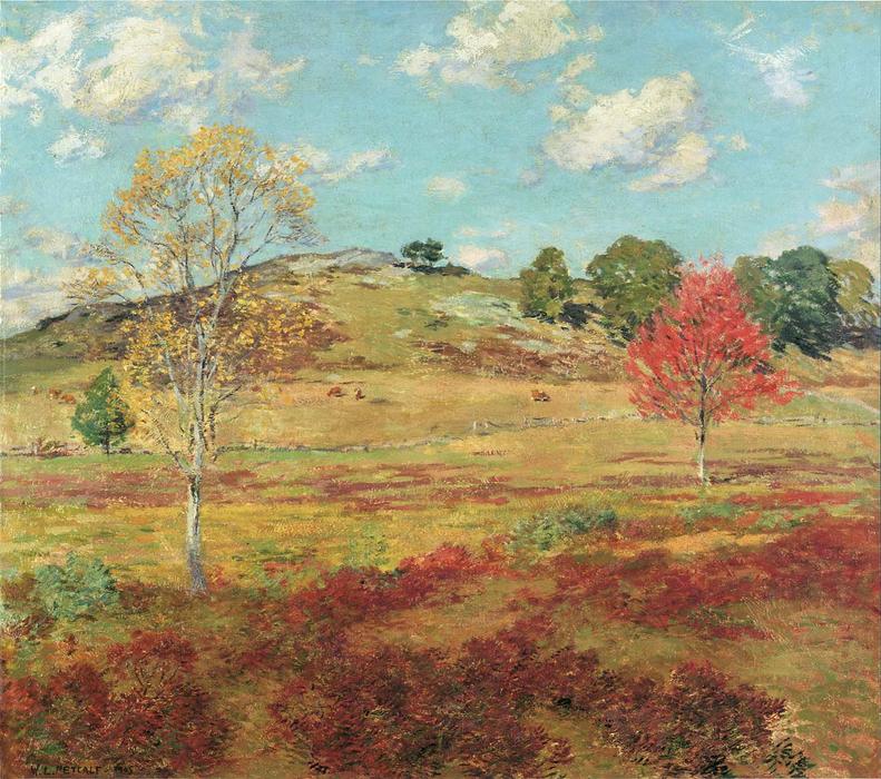 WikiOO.org - Encyclopedia of Fine Arts - Festés, Grafika Willard Leroy Metcalf - Early Autumn