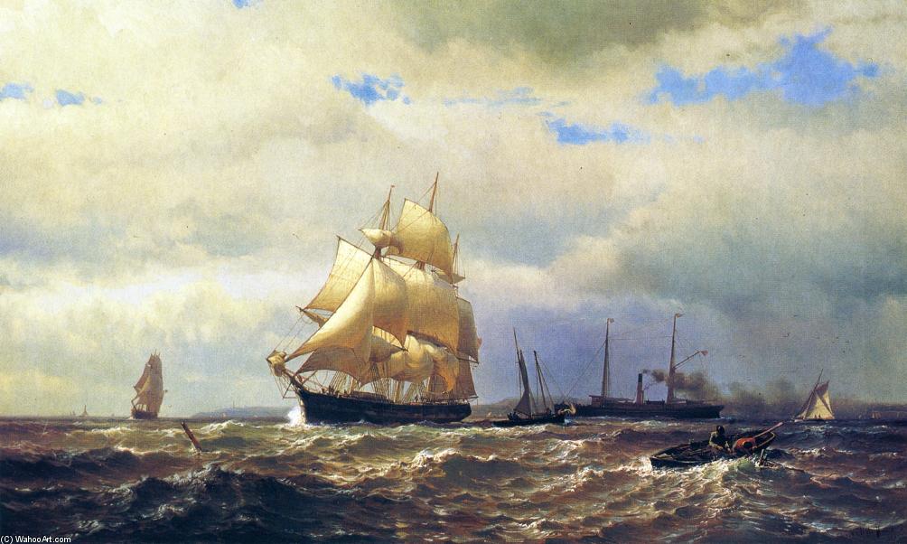 Wikioo.org - The Encyclopedia of Fine Arts - Painting, Artwork by Maurits Frederik Hendrik De Haas - Early Morning off Long Island