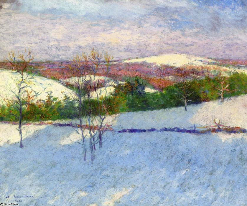WikiOO.org - Енциклопедия за изящни изкуства - Живопис, Произведения на изкуството John Leslie Breck - Early Snow