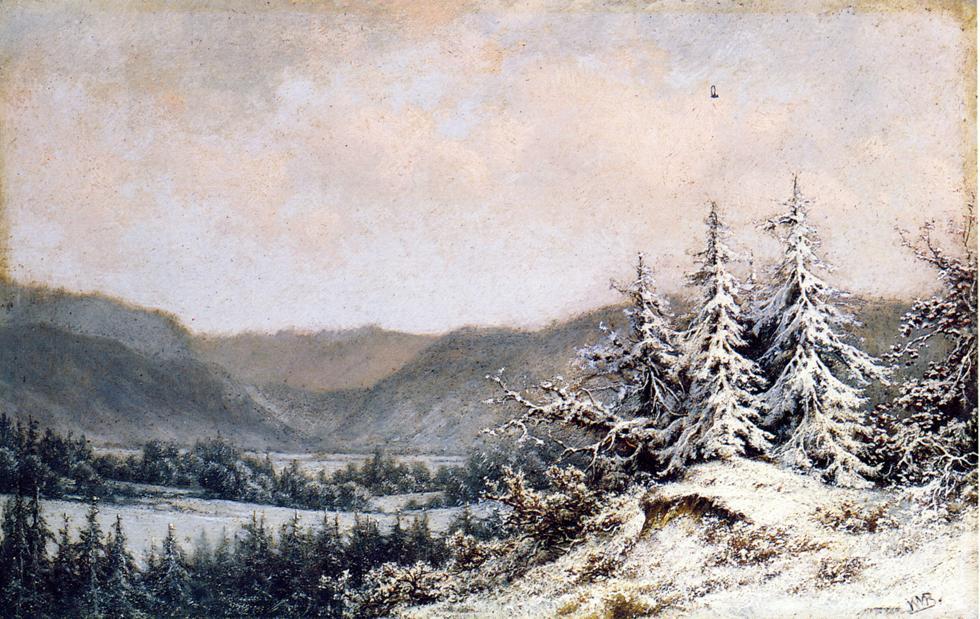 Wikioo.org - The Encyclopedia of Fine Arts - Painting, Artwork by William Mason Brown - Early Snow