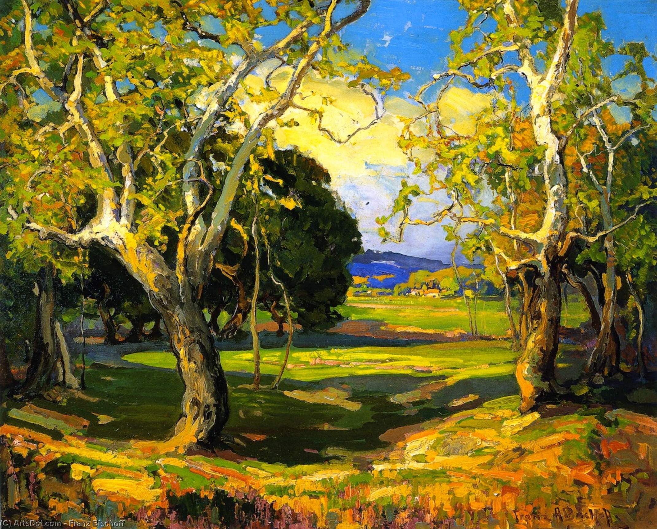 Wikioo.org - The Encyclopedia of Fine Arts - Painting, Artwork by Franz Bischoff - Early Spring