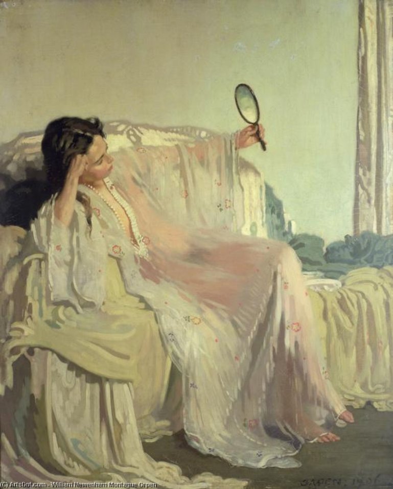 Wikioo.org - The Encyclopedia of Fine Arts - Painting, Artwork by William Newenham Montague Orpen - The Eastern Gown