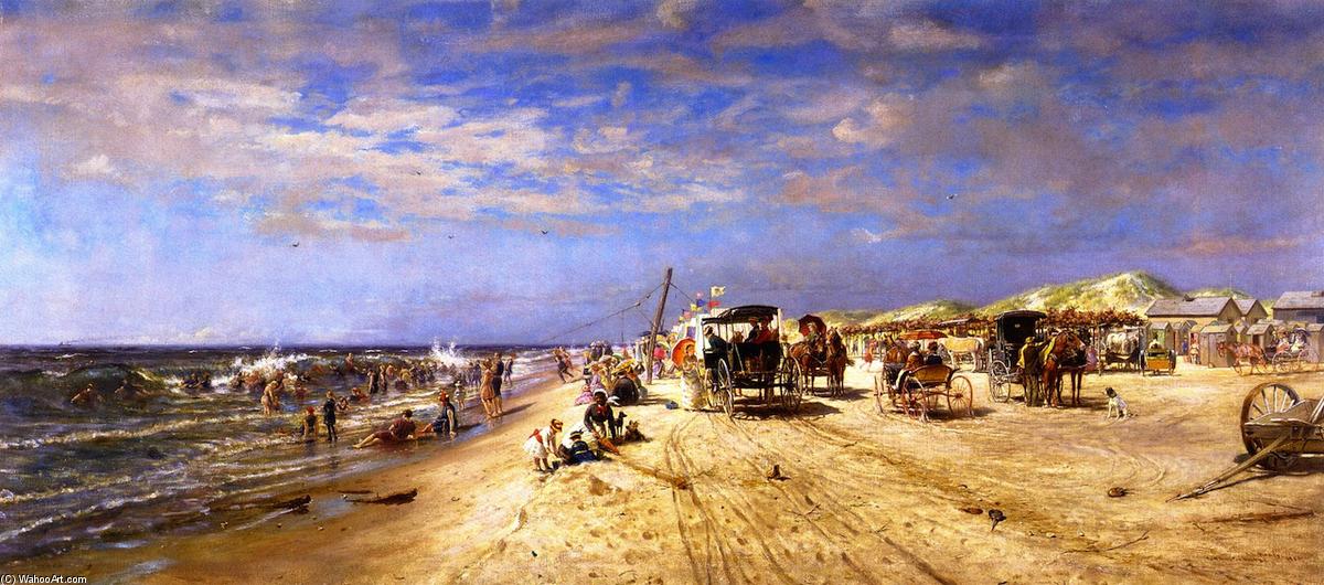 Wikioo.org - The Encyclopedia of Fine Arts - Painting, Artwork by Edward Lamson Henry - East Hampton Beach