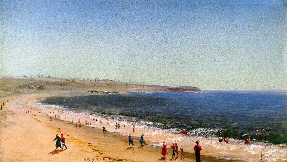 WikiOO.org - Enciclopedia of Fine Arts - Pictura, lucrări de artă Charles De Wolf Brownell - Easton's Beach, Newport, Rhode Island