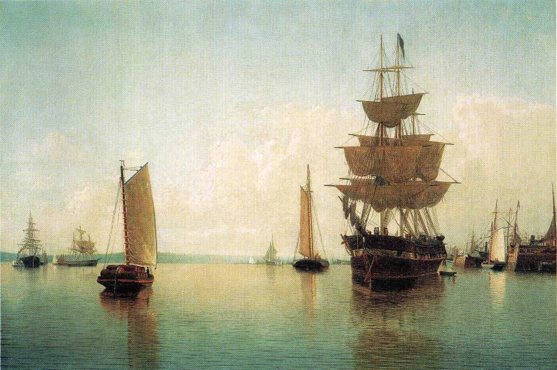 Wikioo.org - The Encyclopedia of Fine Arts - Painting, Artwork by William Bradford - East River Off Lower Manhattan