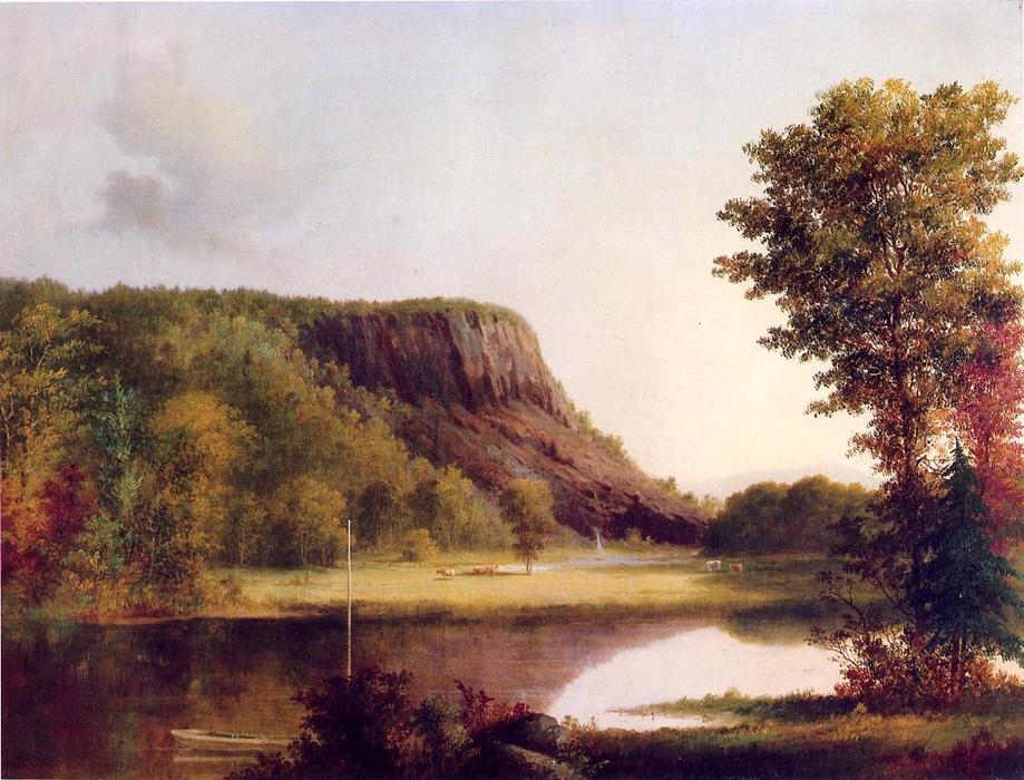 WikiOO.org - אנציקלופדיה לאמנויות יפות - ציור, יצירות אמנות George Henry Durrie - East Rock, New Haven