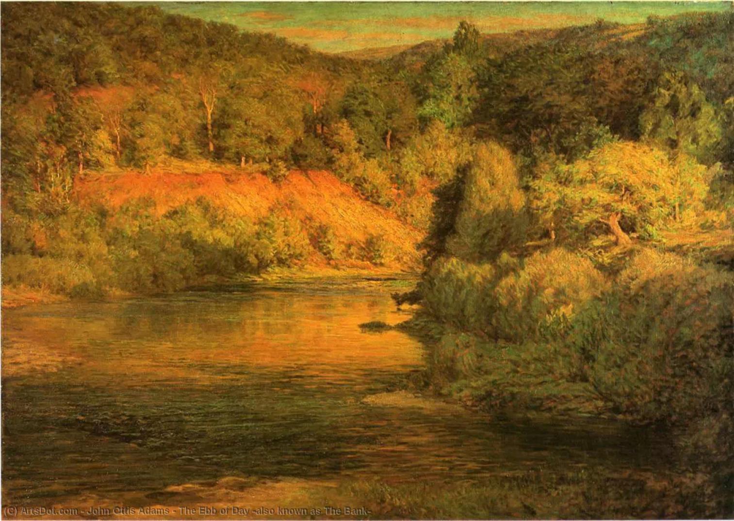 Wikioo.org - The Encyclopedia of Fine Arts - Painting, Artwork by John Ottis Adams - The Ebb of Day (also known as The Bank)
