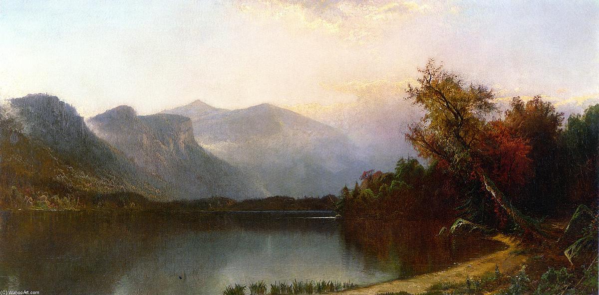 Wikioo.org - The Encyclopedia of Fine Arts - Painting, Artwork by Alfred Thompson Bricher - Echo Lake and Mount Lafayette