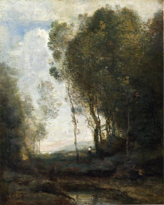 WikiOO.org - Енциклопедия за изящни изкуства - Живопис, Произведения на изкуството Jean Baptiste Camille Corot - The Edge of the Forest
