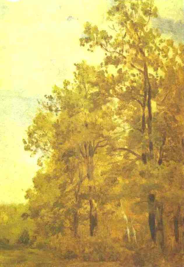 WikiOO.org - Enciclopédia das Belas Artes - Pintura, Arte por Isaak Ilyich Levitan - Edge of a Forest. Study