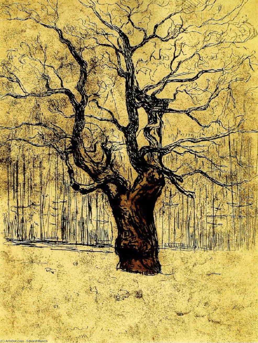 WikiOO.org - Encyclopedia of Fine Arts - Maleri, Artwork Edvard Munch - Eken