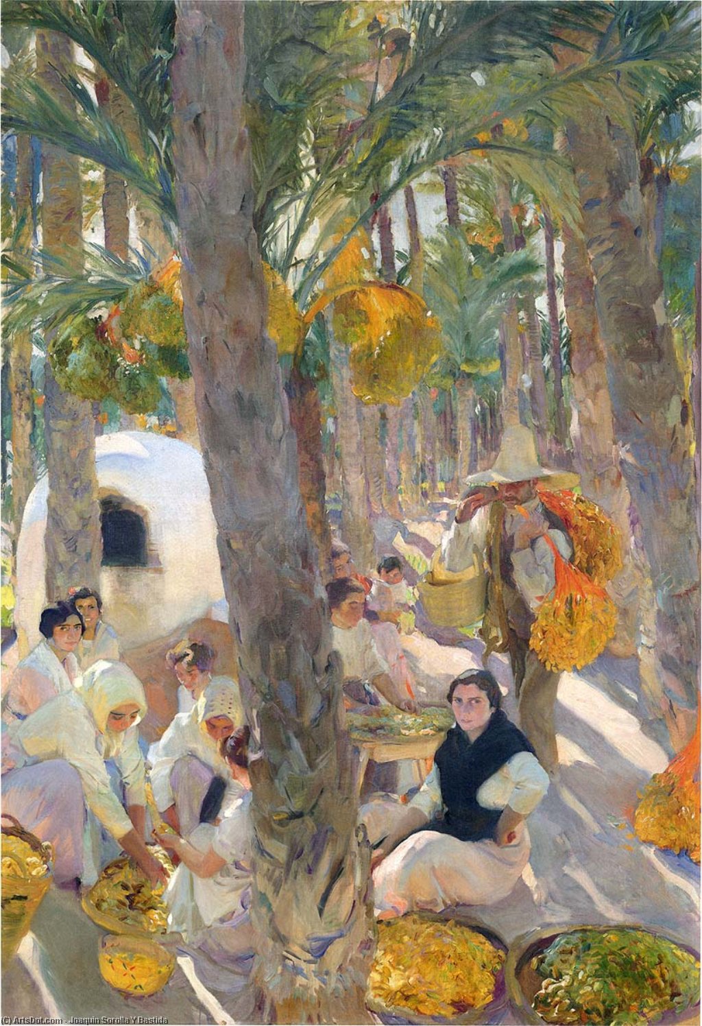 Wikioo.org - The Encyclopedia of Fine Arts - Painting, Artwork by Joaquin Sorolla Y Bastida - Elche, The Palm Grove