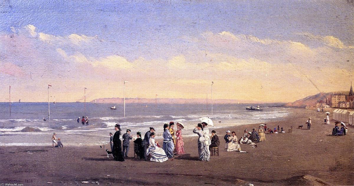 Wikioo.org - The Encyclopedia of Fine Arts - Painting, Artwork by Conrad Wise Chapman - Elegant Figures on a Seashore