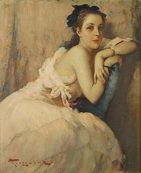 WikiOO.org - Encyclopedia of Fine Arts - Maleri, Artwork Fernand Toussaint - Elegant Woman