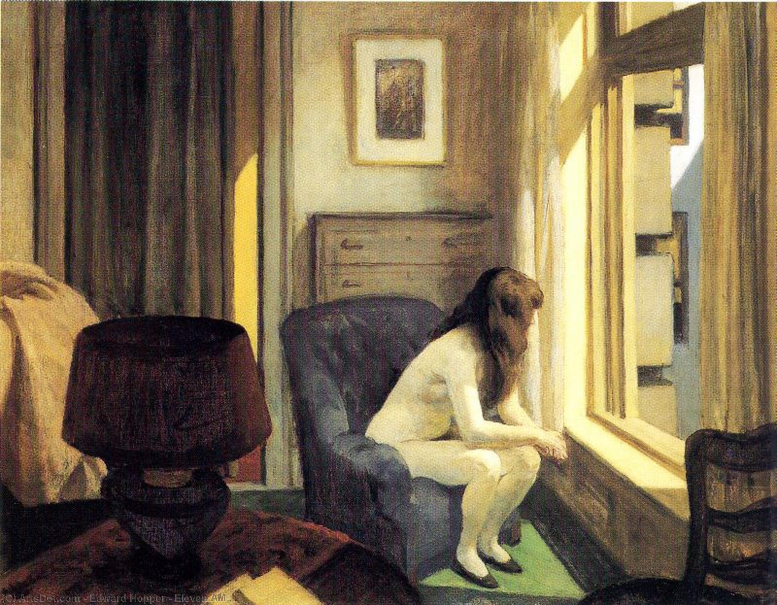 Wikioo.org – La Enciclopedia de las Bellas Artes - Pintura, Obras de arte de Edward Hopper - Once AM