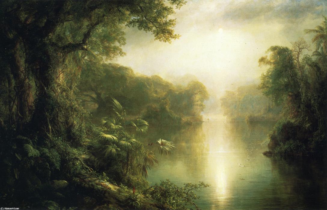 Wikioo.org - สารานุกรมวิจิตรศิลป์ - จิตรกรรม Frederic Edwin Church - El Rio de Luz (also known as The River of Light)