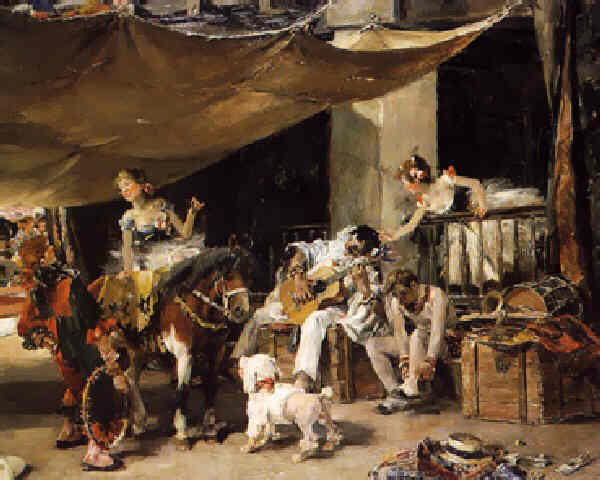Wikioo.org - The Encyclopedia of Fine Arts - Painting, Artwork by Francisco Domingo Marques - El saltimbanqui