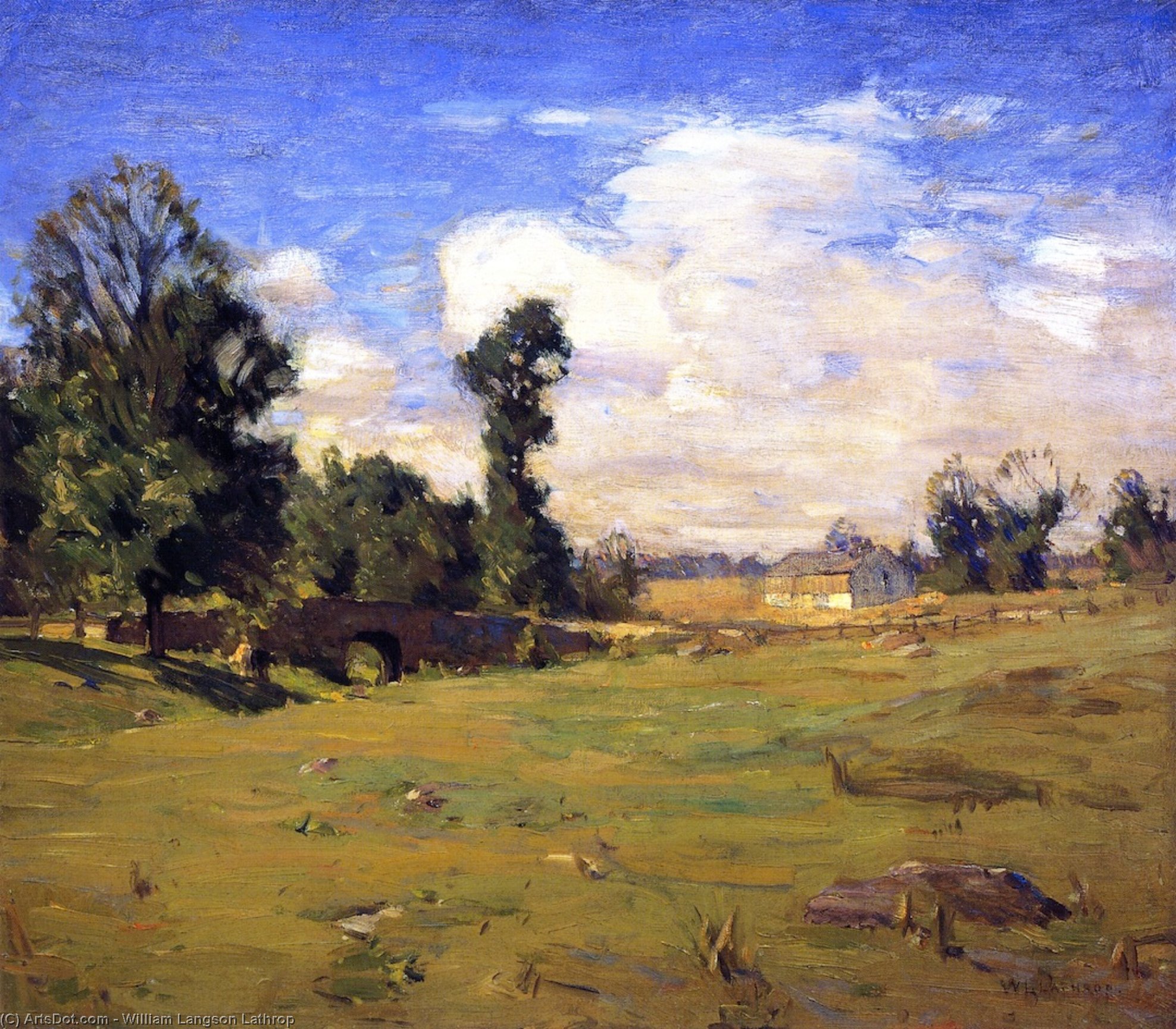 Wikioo.org - The Encyclopedia of Fine Arts - Painting, Artwork by William Langson Lathrop - Ely's Bridge