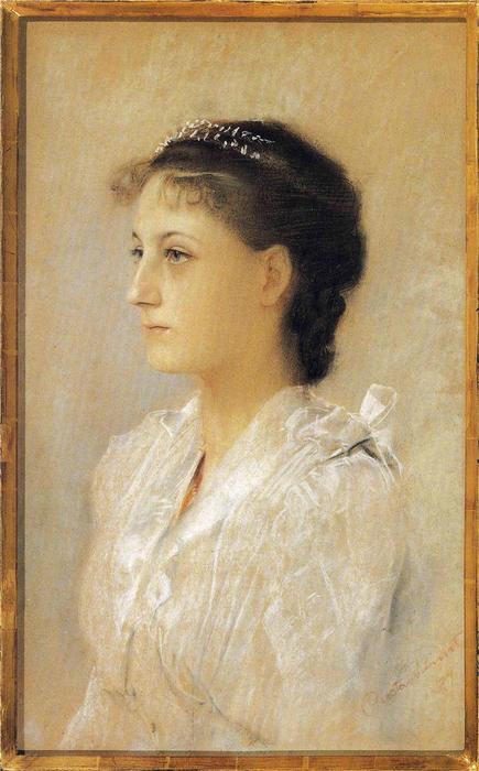 Wikioo.org - The Encyclopedia of Fine Arts - Painting, Artwork by Gustav Klimt - Emilie Floge, Aged 17