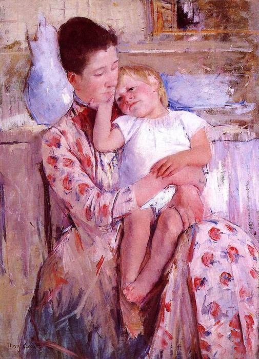 Wikioo.org - The Encyclopedia of Fine Arts - Painting, Artwork by Mary Stevenson Cassatt - Emmie and Her Child