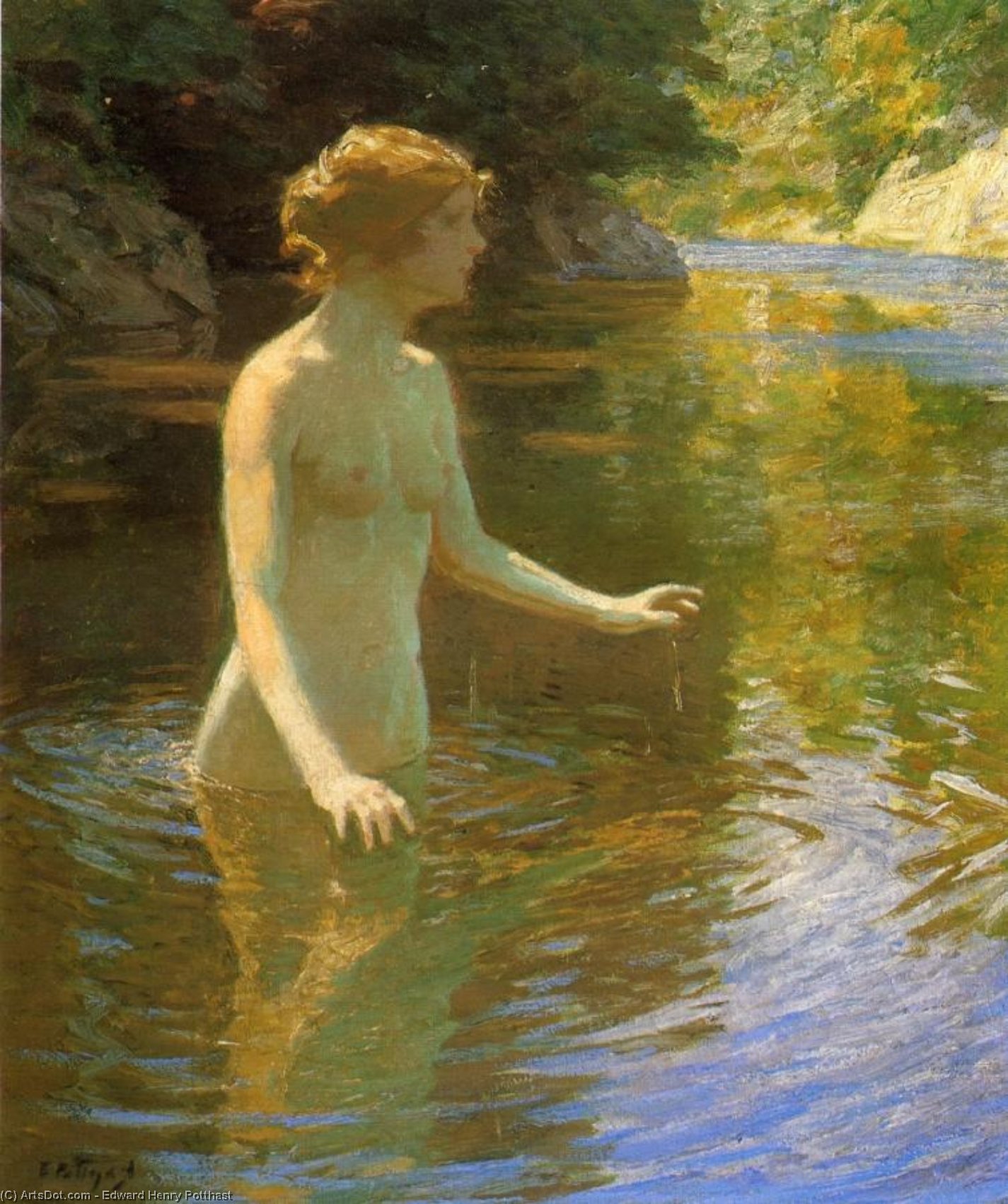 Wikioo.org - The Encyclopedia of Fine Arts - Painting, Artwork by Edward Henry Potthast - Enchanted Pool