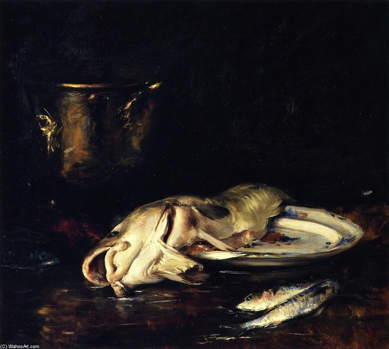 Wikioo.org - The Encyclopedia of Fine Arts - Painting, Artwork by William Merritt Chase - An English Cod