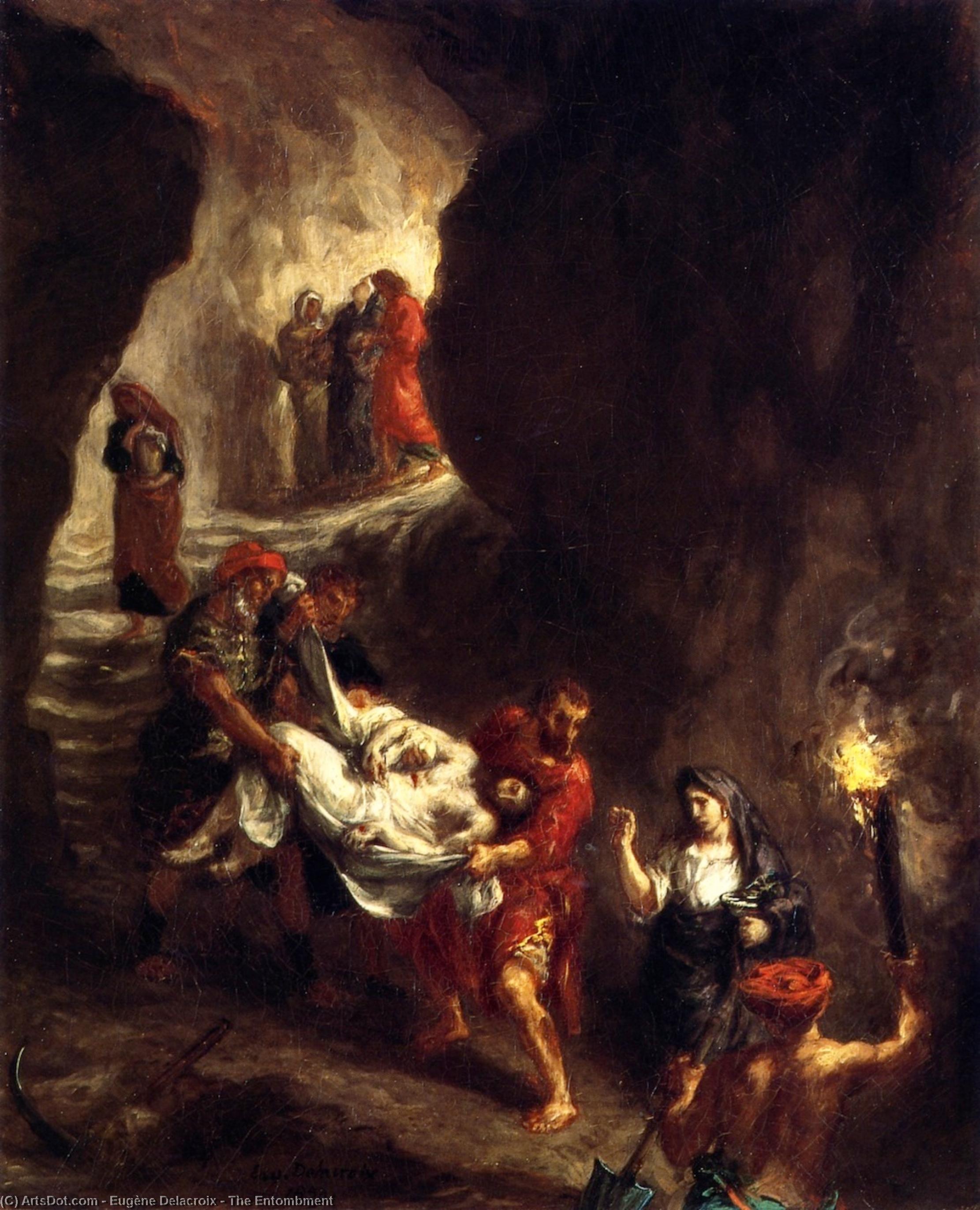 WikiOO.org - Enciklopedija dailės - Tapyba, meno kuriniai Eugène Delacroix - The Entombment
