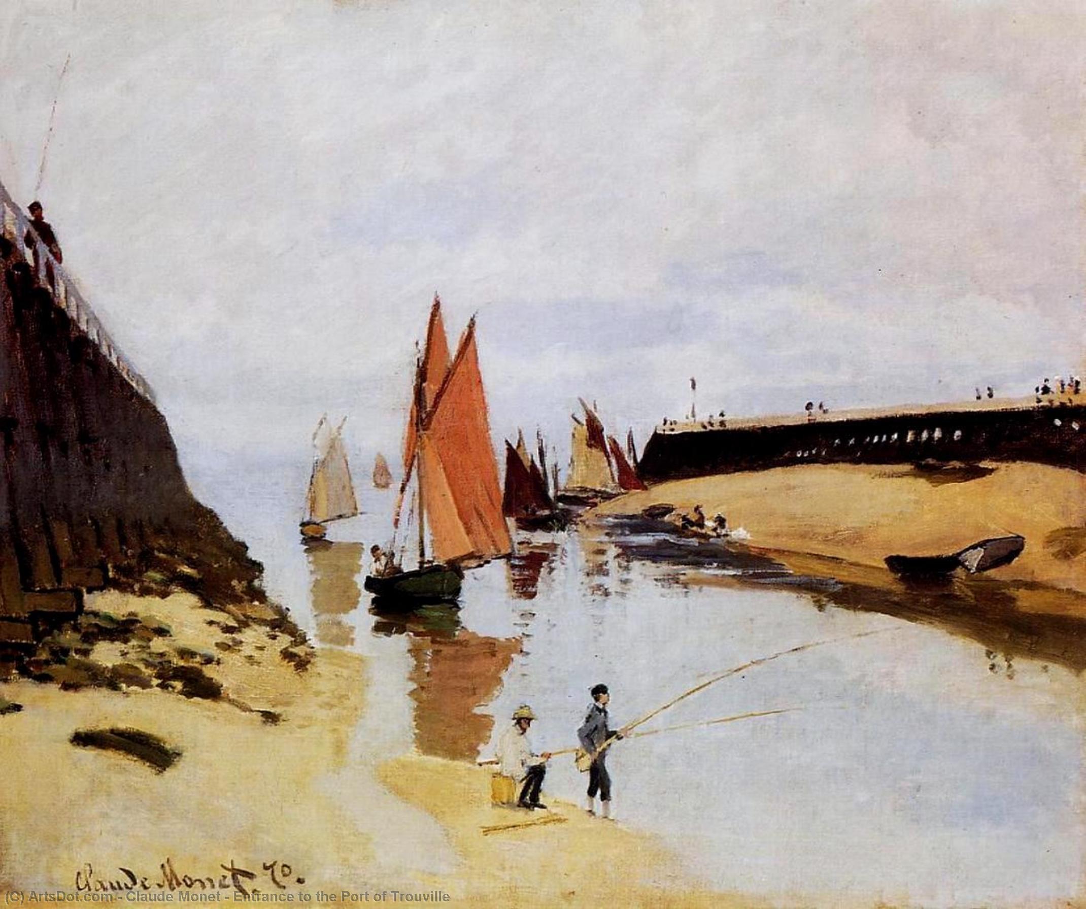 Wikioo.org - The Encyclopedia of Fine Arts - Painting, Artwork by Claude Monet - Entrance to the Port of Trouville
