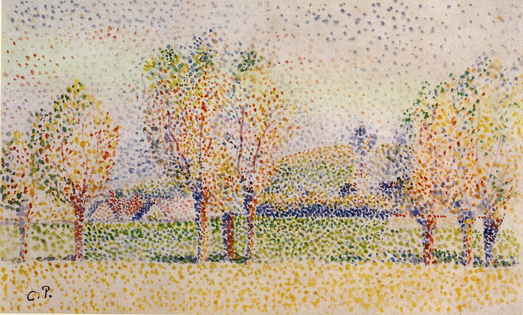 WikiOO.org - Енциклопедия за изящни изкуства - Живопис, Произведения на изкуството Camille Pissarro - Eragny Landscape