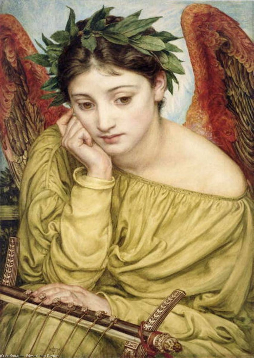 Wikioo.org - The Encyclopedia of Fine Arts - Painting, Artwork by Edward John Poynter - Erato, Muse Of Poetry