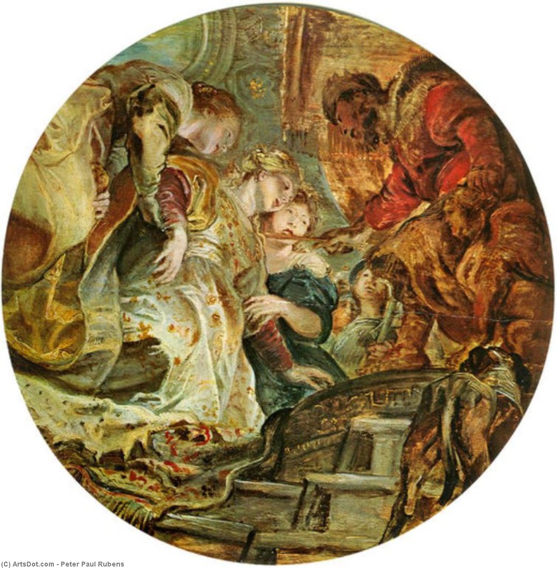 WikiOO.org – 美術百科全書 - 繪畫，作品 Peter Paul Rubens - 以斯帖 和ahasverus