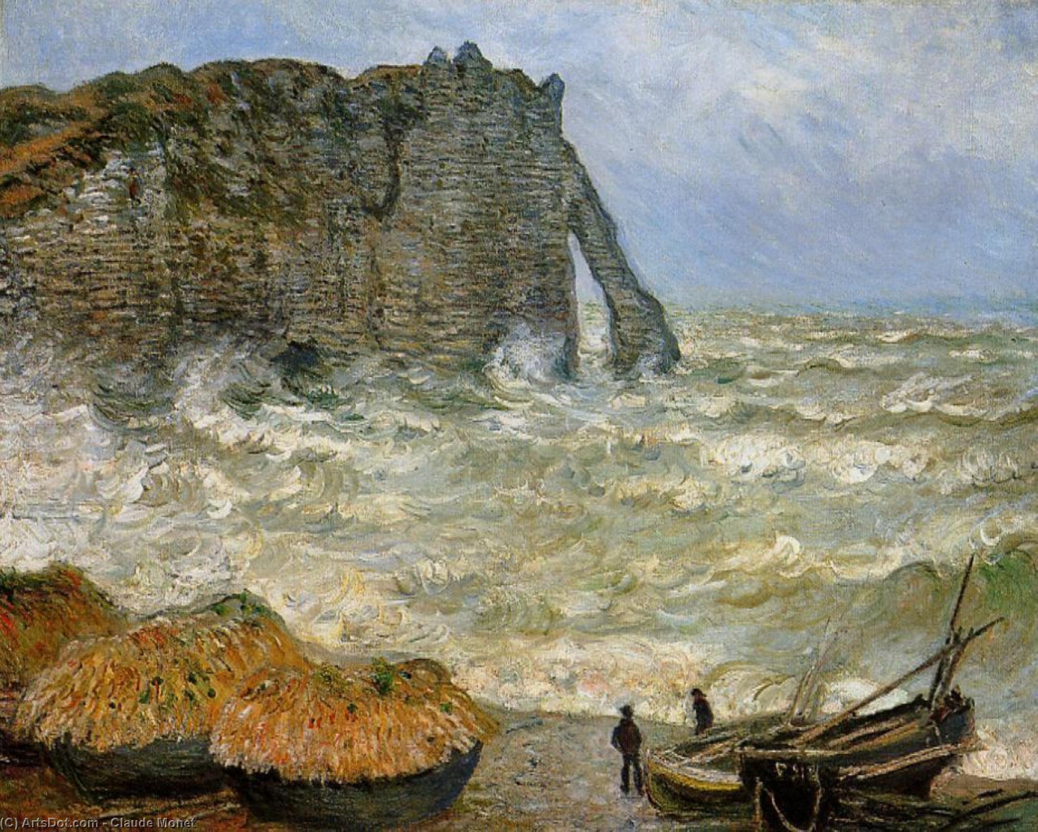 Wikioo.org - The Encyclopedia of Fine Arts - Painting, Artwork by Claude Monet - Etretat, Rough Sea